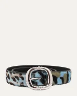 Chrome Hearts St Barth Exclusive Leopard Gunslinger Belt