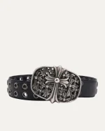Cemetery Cross Double Grommet Belt